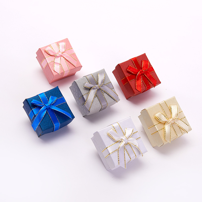 Accessories storage bow jewelry box necklace ring box earring bracelet packaging box jewelry packaging box
