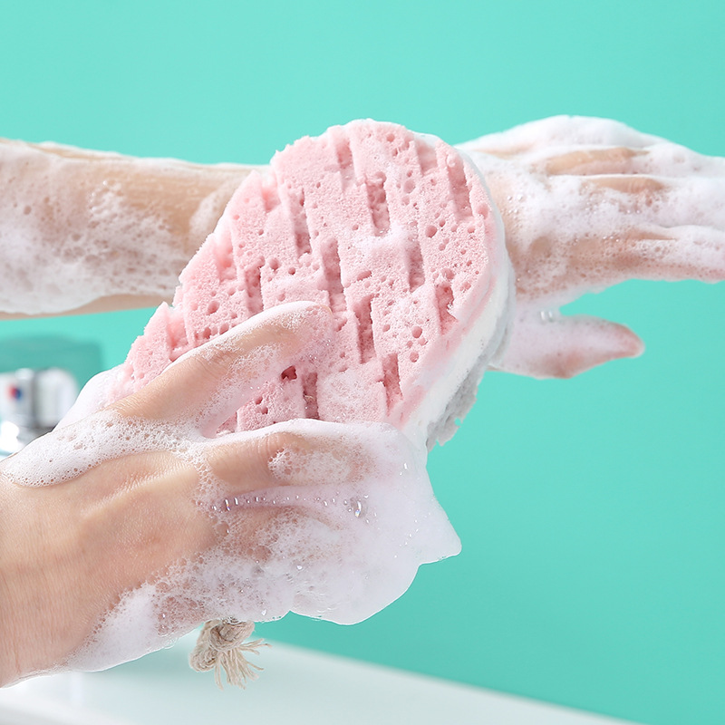 Household Bath Ash Sponge Towel for Men and Women Bathing Ash Sponge Exfoliating Corneous Three-color Bath Towel Bath Towel