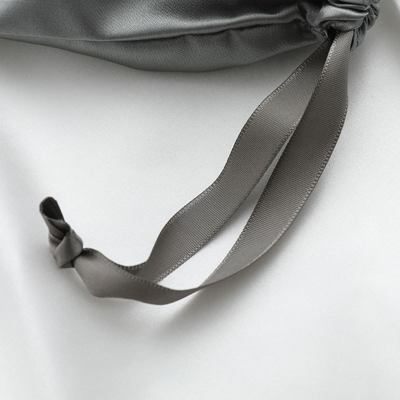 Imitation silk cloth bag eye mask accessories bundle pocket drawstring business gift packaging storage bag dust bag logo