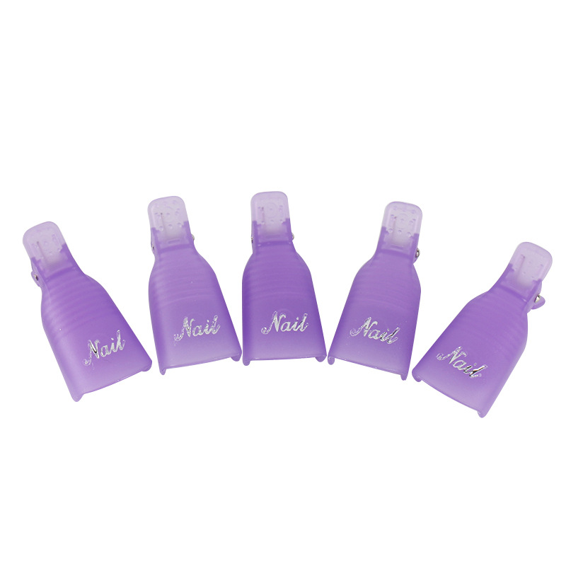 Nail art tool nail removal clip instead of tin foil can be used repeatedly nail cover multicolor opp bag 10 pcs/bag