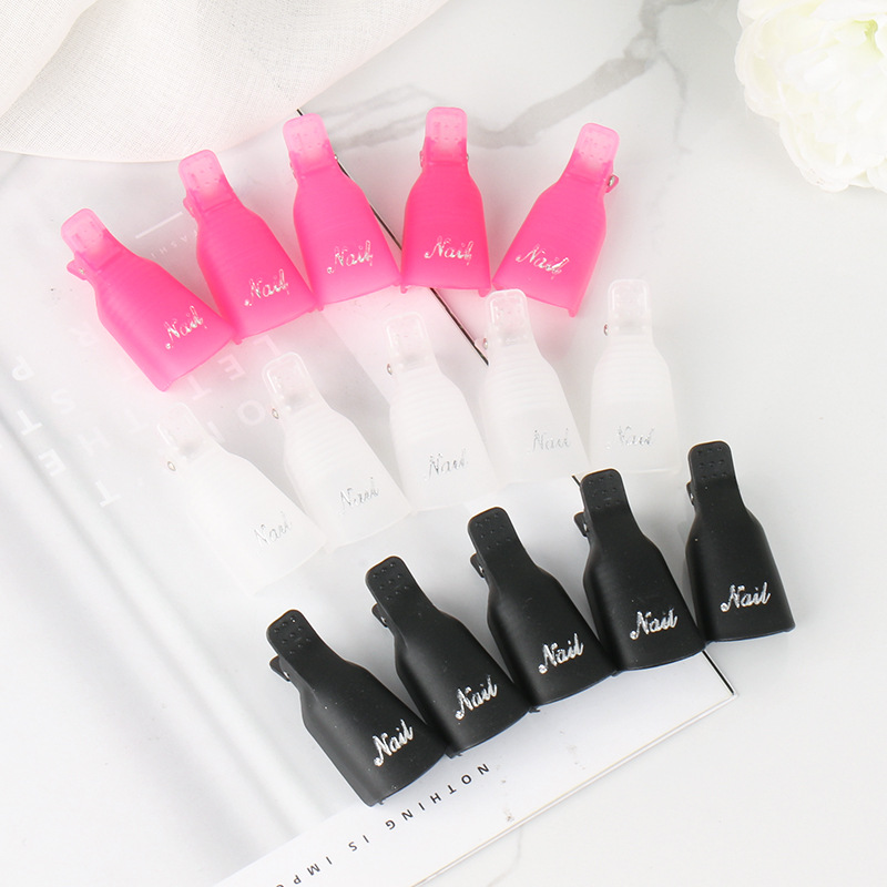 Nail art tool nail removal clip instead of tin foil can be used repeatedly nail cover multicolor opp bag 10 pcs/bag