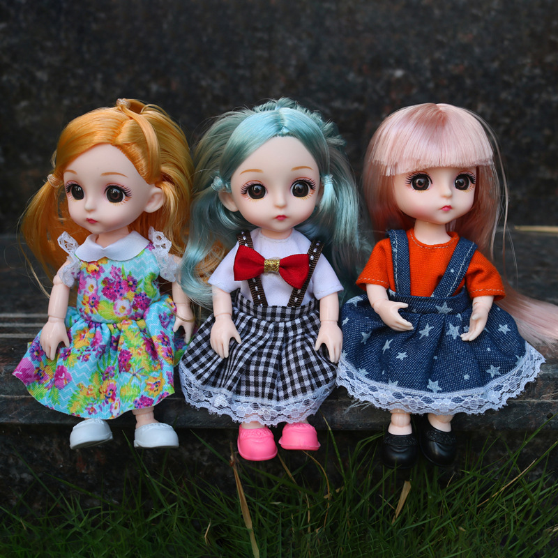 Одежда для куклы принцессы BJD 16-17 см, повседневный костюм с шарниром 6 дюймов, 13 суставов, ob11, Одежда для куклы Лолиты