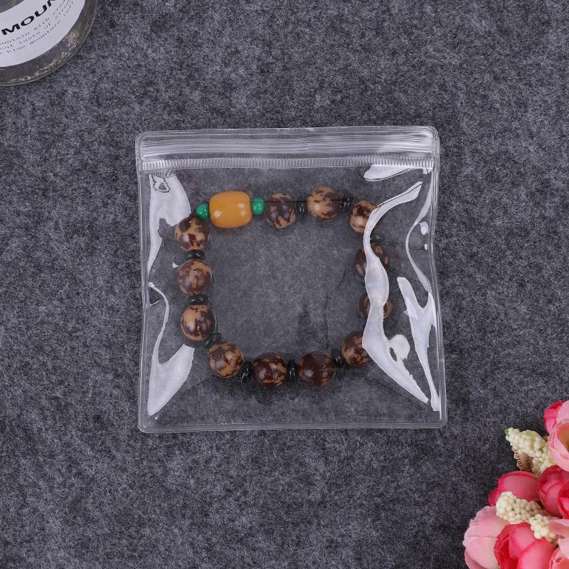 Factory wholesale thick sealed bag PVC transparent self-sealing bag jewelry text play storage bag anti-oxidation jewelry