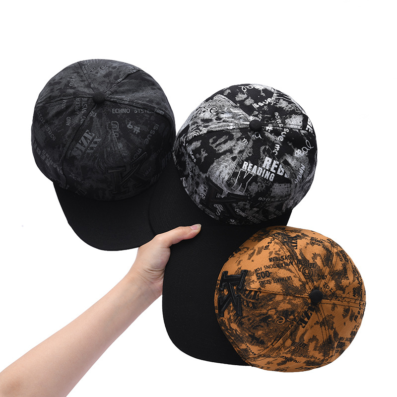 Hip hop baseball cap hat flat edge hip hop style hip hop hat Korean style peaked cap hip hop fashion personality flat brim hat