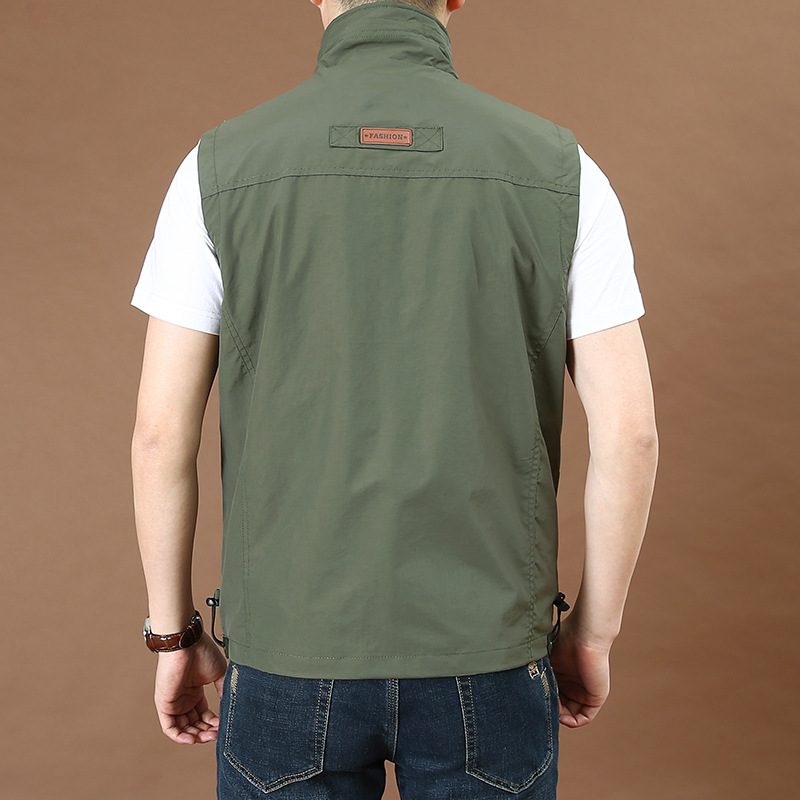 Spring and Autumn Men's Outdoor Loose Quick-drying Vest Photographic Fishing Vest Men's Multi-bag Tooling Waistcoat Trendy
