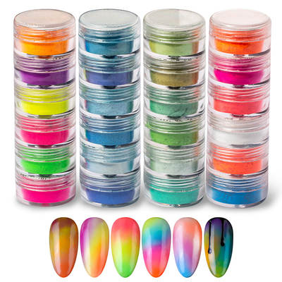 Princess nail candy blooming powder 1g pack 6 colors optional pearlescent powder high gloss powder candy fluorescent blooming powder