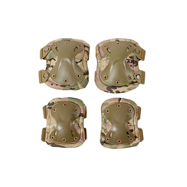 Outdoor Training cs military fans knee pads elbow pads four-piece tactical combination protective gear Transformers camouflage tactical knee pads