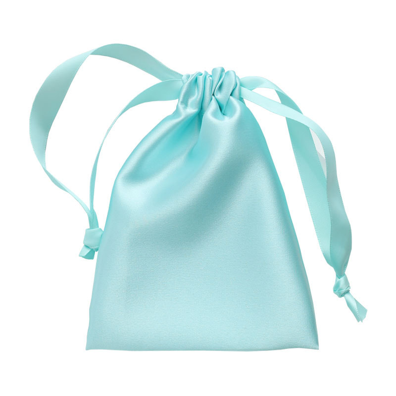 Imitation silk cloth bag eye mask accessories bundle pocket drawstring business gift packaging storage bag dust bag logo