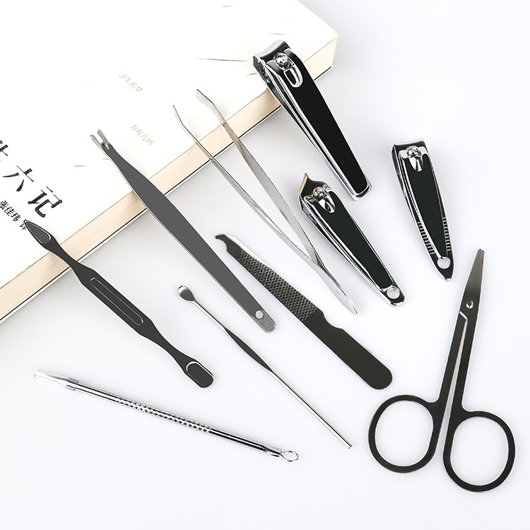 Nail Clippers 10-piece set manicure suit household multi-functional nail clippers manicure tools portable nail clippers suit
