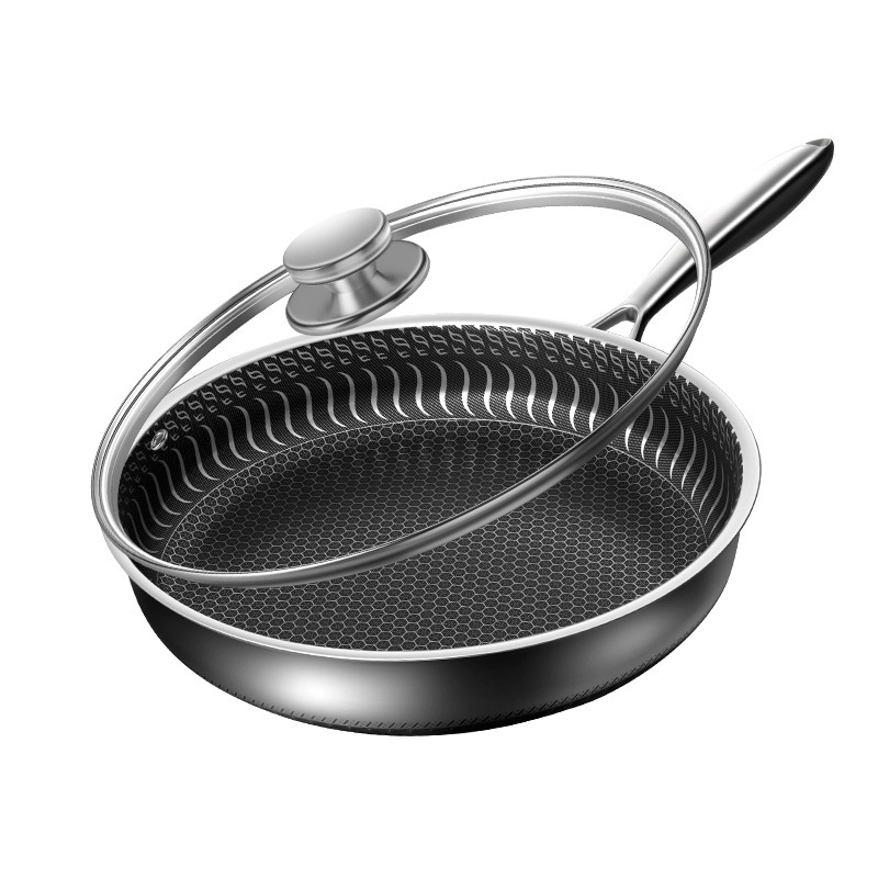 Saxter 316 Stainless Steel Frying Pan Non-stick Pan Uncoated Micro-lampblack Induction Cooker Pancake Egg Pan