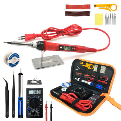 60/80W digital display electric iron household welding adjustable temperature industrial grade electric welding pen repair tool set