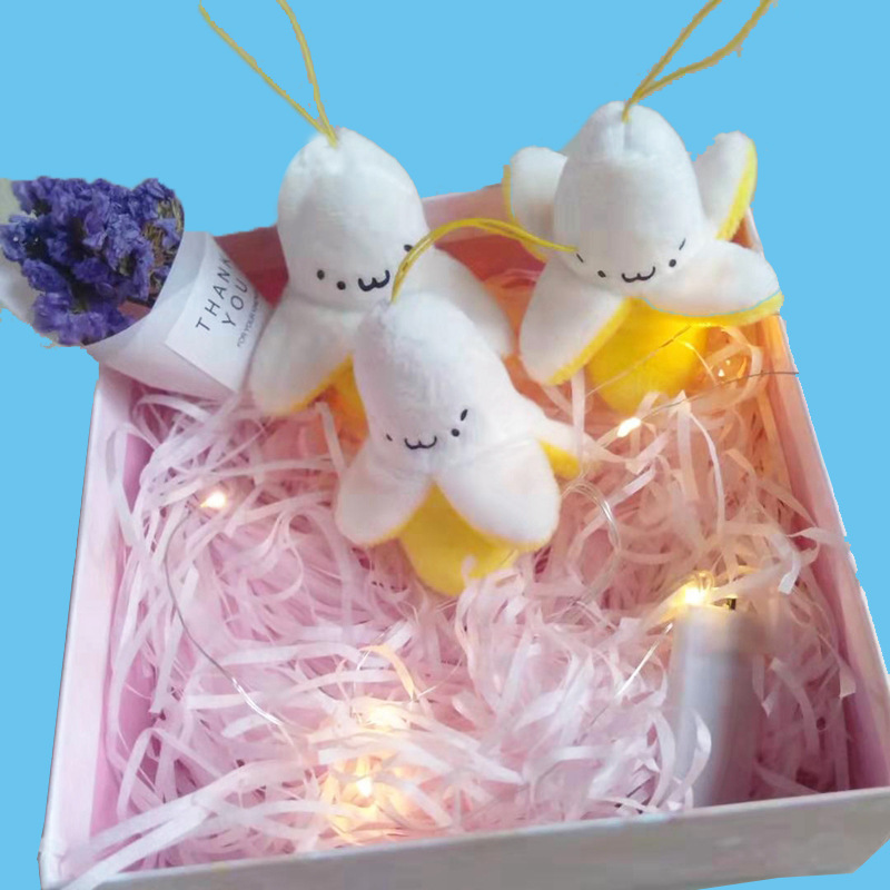 Wholesale fried chicken cute Banana King skinned banana doll plush key schoolbag pendant small banana mobile phone pendant