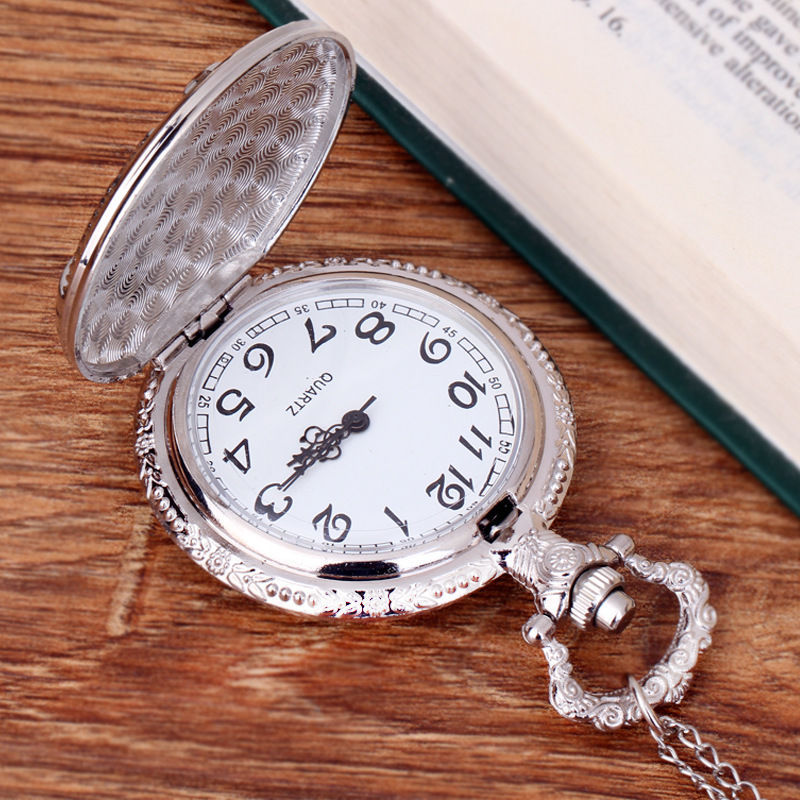 Large hammer sickle icon pocket watch silver gold relief map five-pointed star wheat rice pocket watch 1050