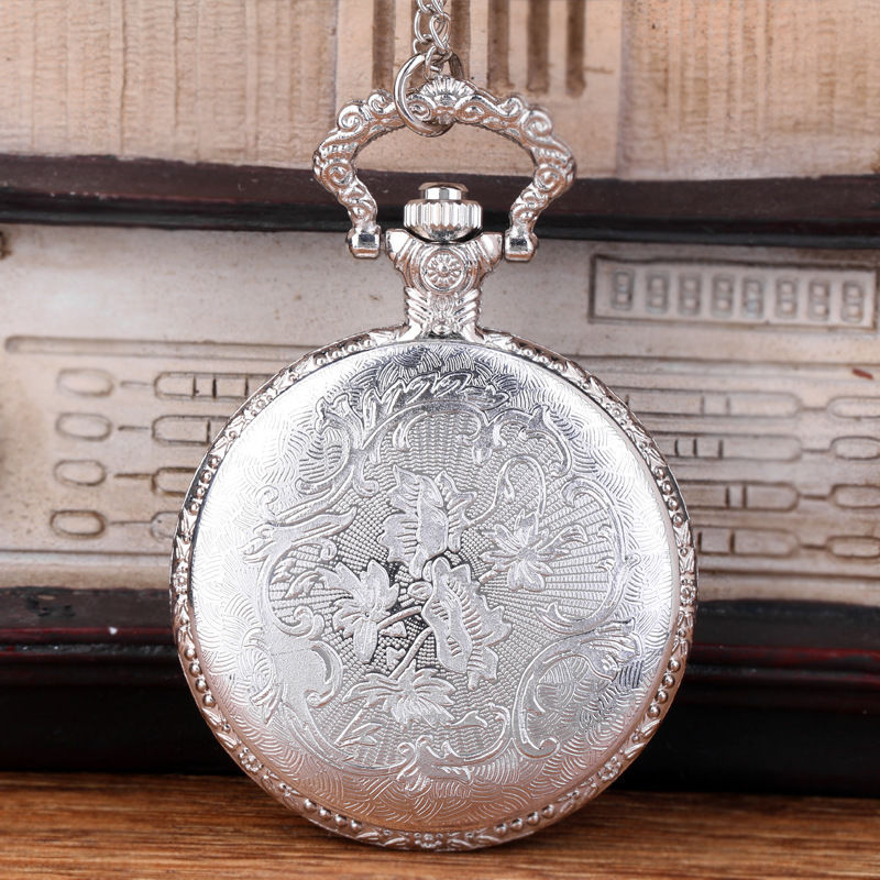 Large hammer sickle icon pocket watch silver gold relief map five-pointed star wheat rice pocket watch 1050