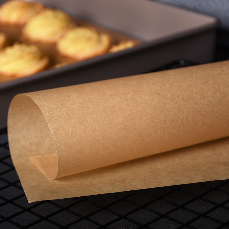Factory wholesale natural color baking double-sided silicone oil paper high temperature resistant food pad paper barbecue paper thickened non-stick barbecue paper