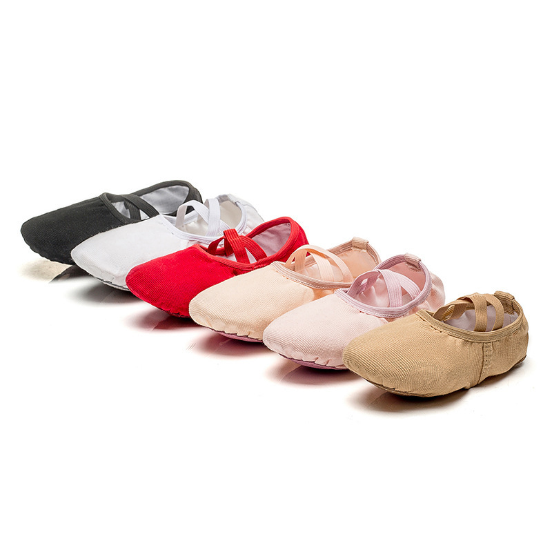 Dance shoes children's soft-soled exercise shoes adult-shaped Children's dancing cat claw lace-free boys' ballet shoes
