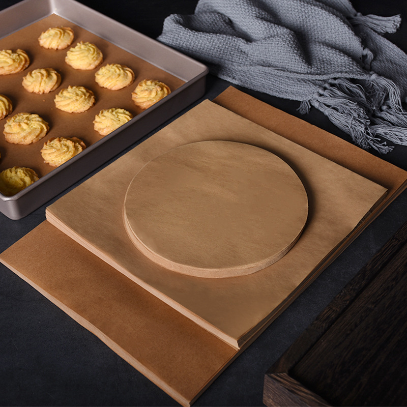 Factory wholesale natural color baking double-sided silicone oil paper high temperature resistant food pad paper barbecue paper thickened non-stick barbecue paper
