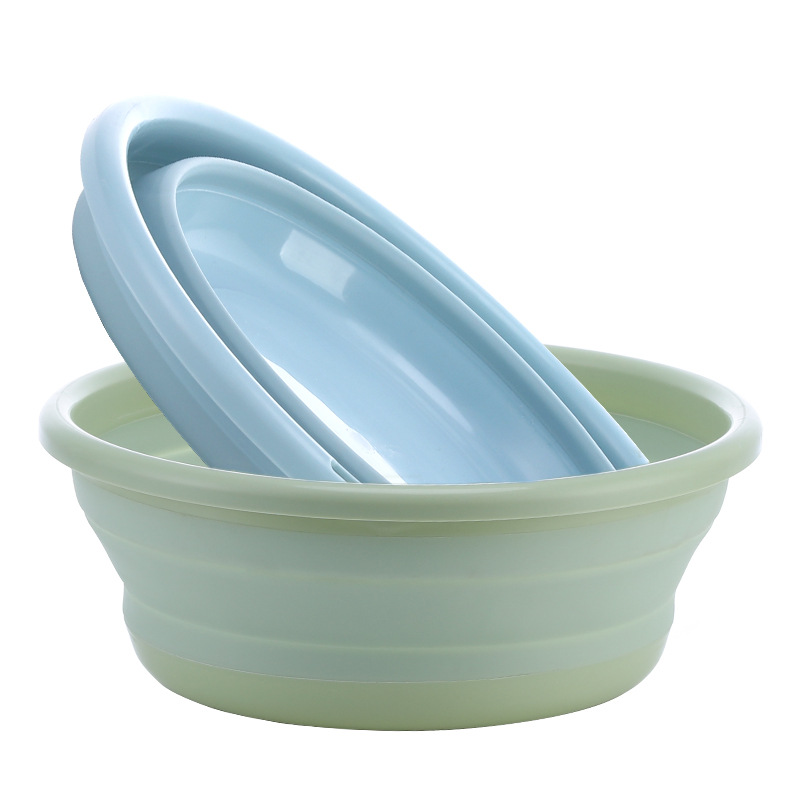 Folding Basin for Face Washing Laundry Foot Washing Student Dormitory Household Plastic Washbasin Portable Travel Stall Children's Basin