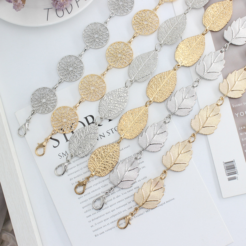 dress waist chain ladies metal leaf hook chain simple decorative thin belt three optional a generation of hair