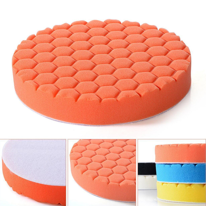 Cross-border car beauty polishing waxing sponge disc set 3/4/5/6/7 inch hexagonal football turtle sponge wheel
