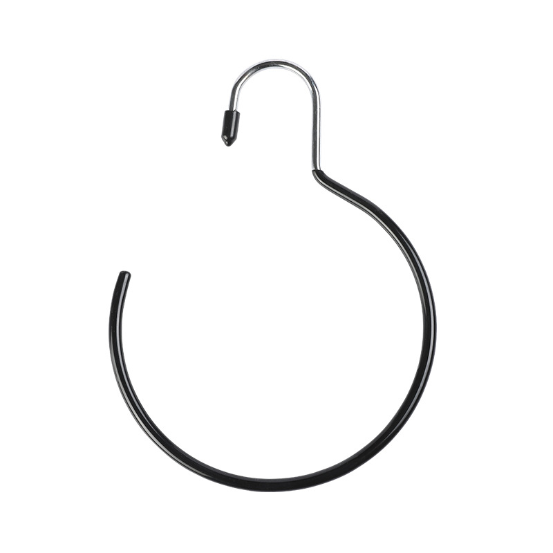 Metal scarf rack round household wardrobe storage multi-functional plastic coated towel hanging scarf tie rack factory