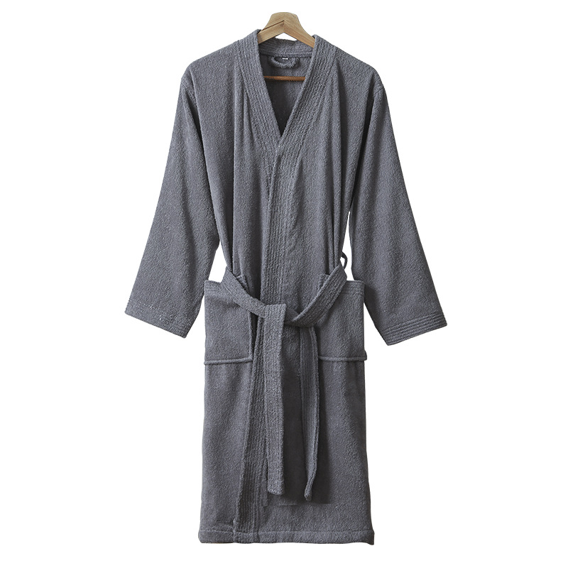 Hotel Cotton Bathrobe Spring and Autumn Towel Material Pajamas Women's Cotton Long Soft Absorbent Quick-drying Bathrobe LOGO
