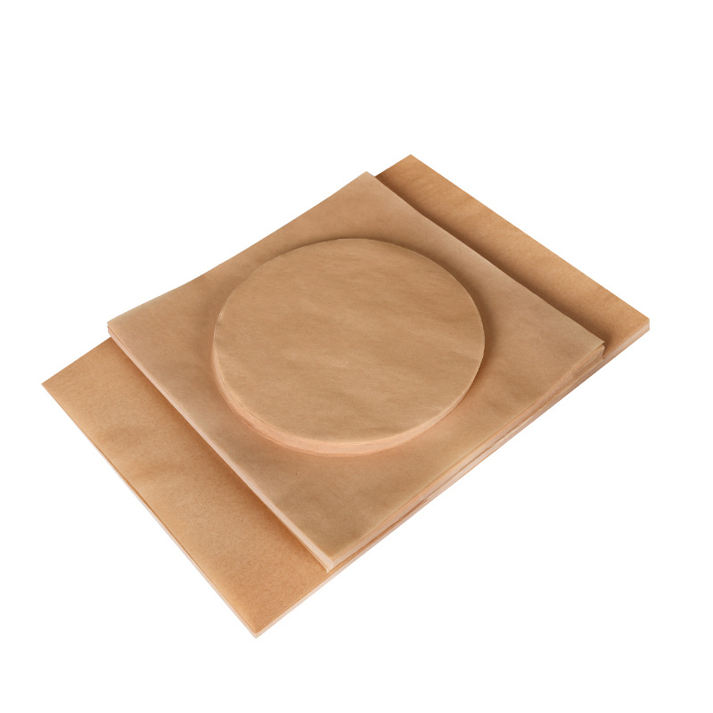 Factory wholesale natural color baking double-sided silicone oil paper high temperature resistant food pad paper barbecue paper thickened non-stick barbecue paper