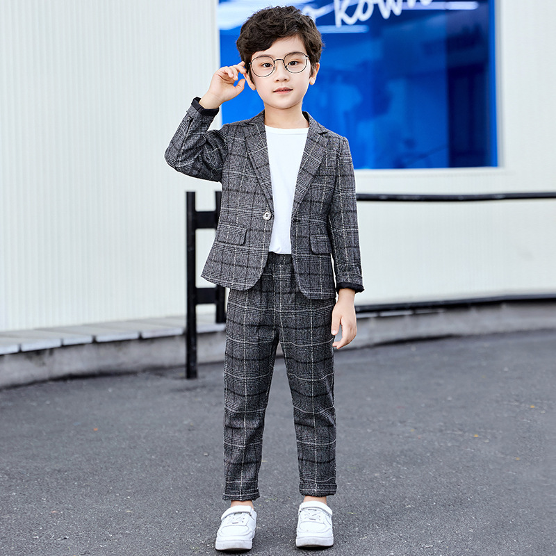 Children's Performance Piano Dress Men's Children's Suit Casual Suit Boys Spring and Autumn Korean Fashionable Spring Wear Children's Wear