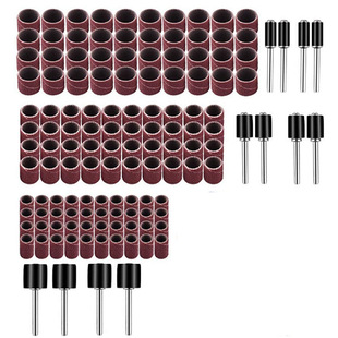 132PC sand ring suit sand tube mandrel sandpaper ring rubber polishing suit electric grinding hanging mill accessories