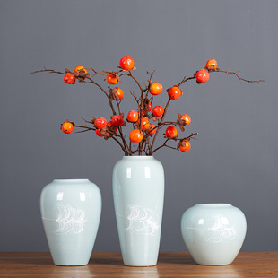 Simulation of small persimmon fruit branches with frost Ruyi simulation flower home soft decoration ornaments desktop floor flower arrangement gift