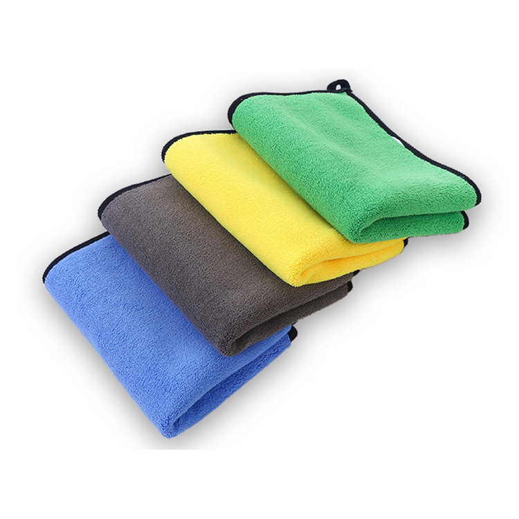 Coral fleece car towel thickened large 60*160 double-sided composite towel absorbent car interior cloth car wash towel