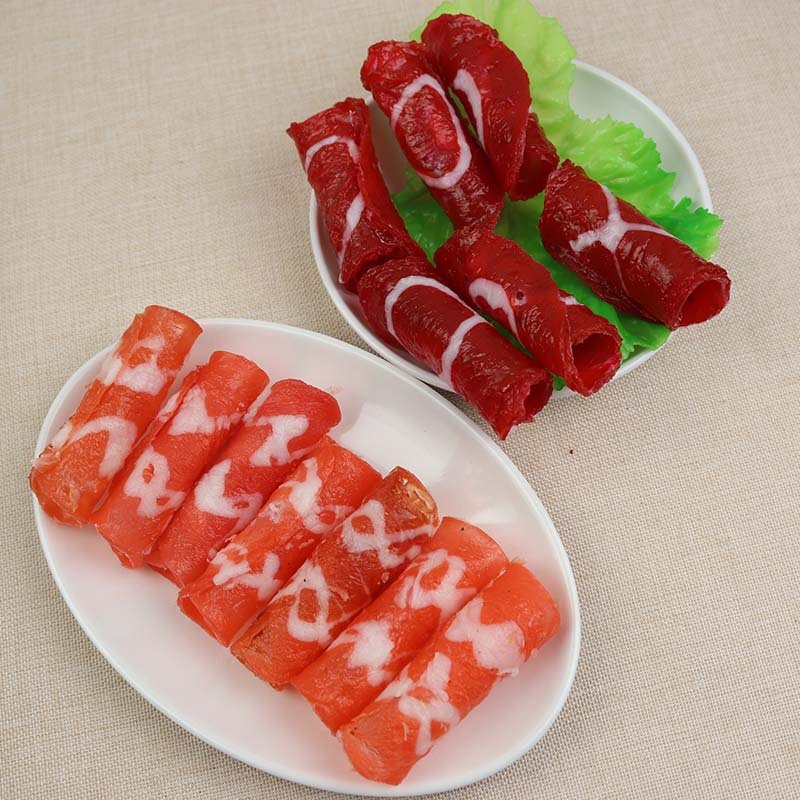 羊肉巻き牛肉巻き牛肉巻き偽肉熟食品模型食品道具火鍋店装飾用品|undefined