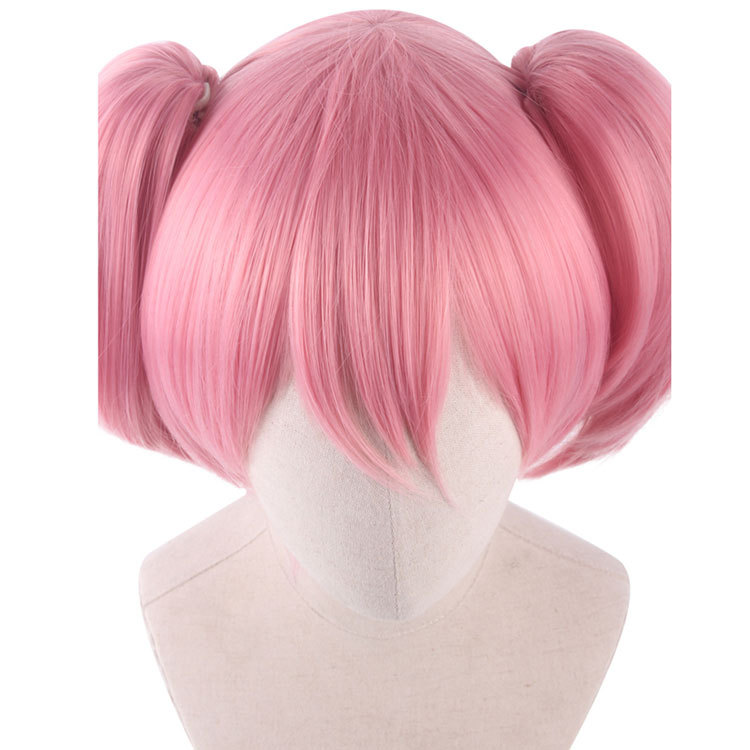 Master Shengda cosplay wig smoke pink double tiger clip magic girl small round deer round incense square dream