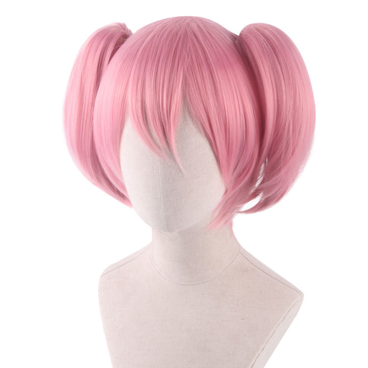 Master Shengda cosplay wig smoke pink double tiger clip magic girl small round deer round incense square dream