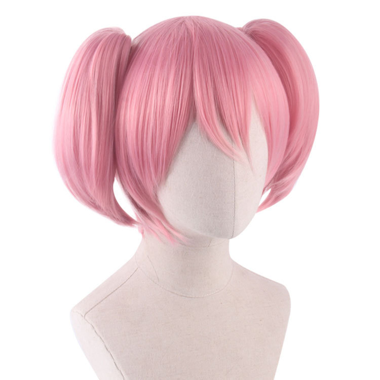 Master Shengda cosplay wig smoke pink double tiger clip magic girl small round deer round incense square dream