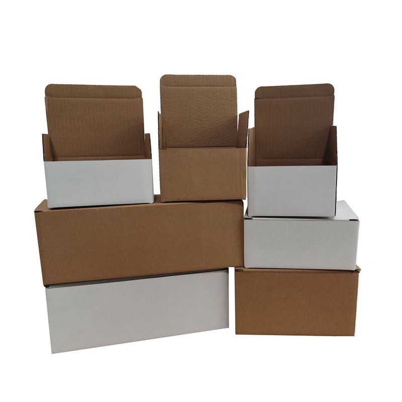 Buckle bottom plug box carton Taobao express logistics three-layer extra hard white packing box packaging delivery hard corrugated