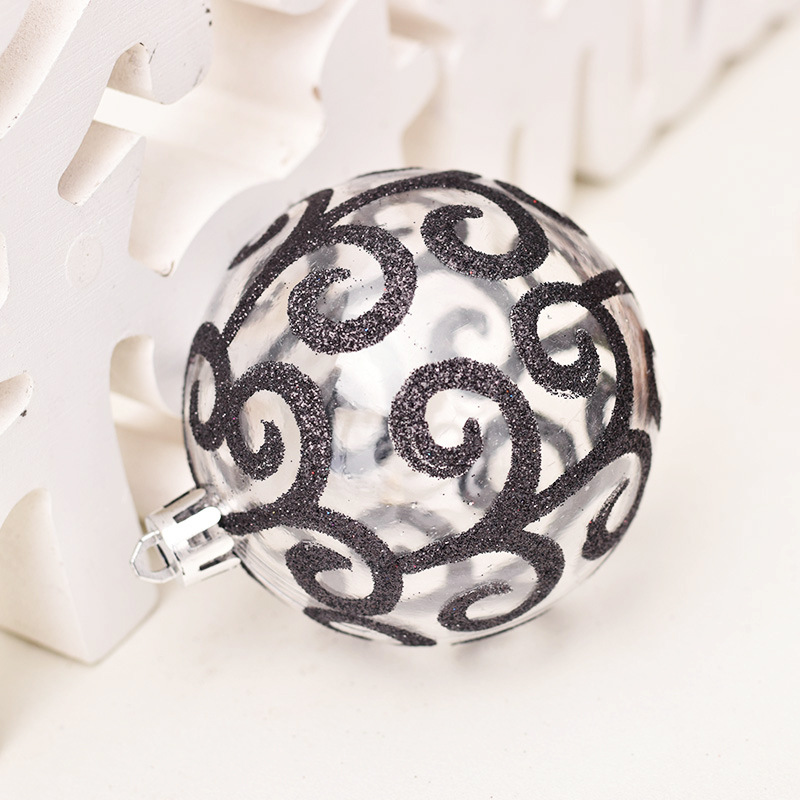 Christmas decorations 8cm/18 painted PET transparent ball Christmas ball Christmas tree pendant