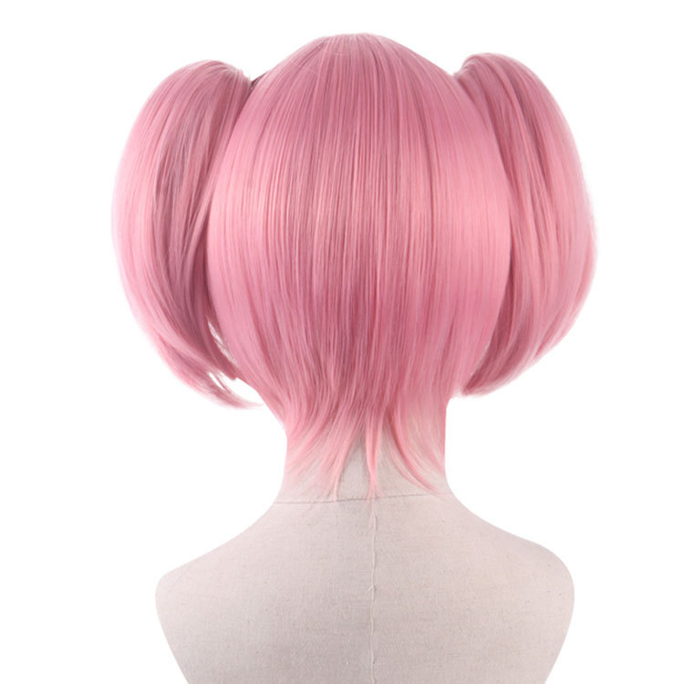 Master Shengda cosplay wig smoke pink double tiger clip magic girl small round deer round incense square dream