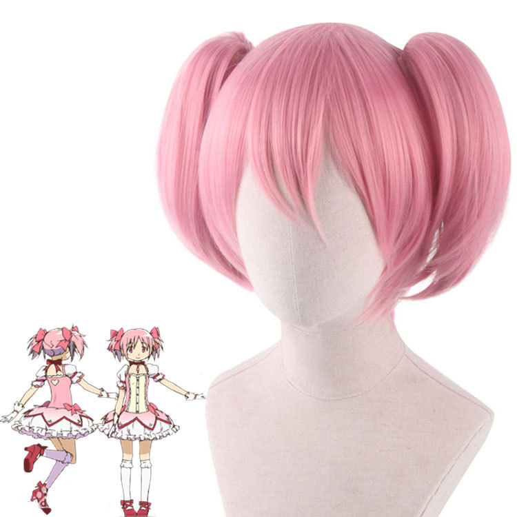 Master Shengda cosplay wig smoke pink double tiger clip magic girl small round deer round incense square dream