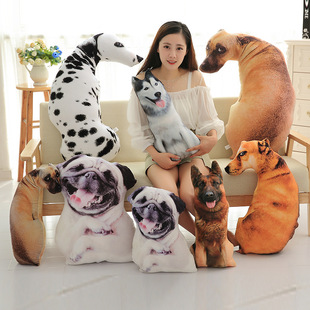 Creative 3d simulation dog pillow plush toy dog doll a generation of hair