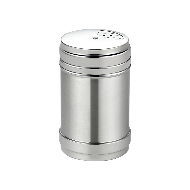 Kitchen Supplies Stainless Steel Seasoning Jar Seasoning Bottle Manual Rotating Seasoning Jar Porous Seasoning Bottle Seasoning Box