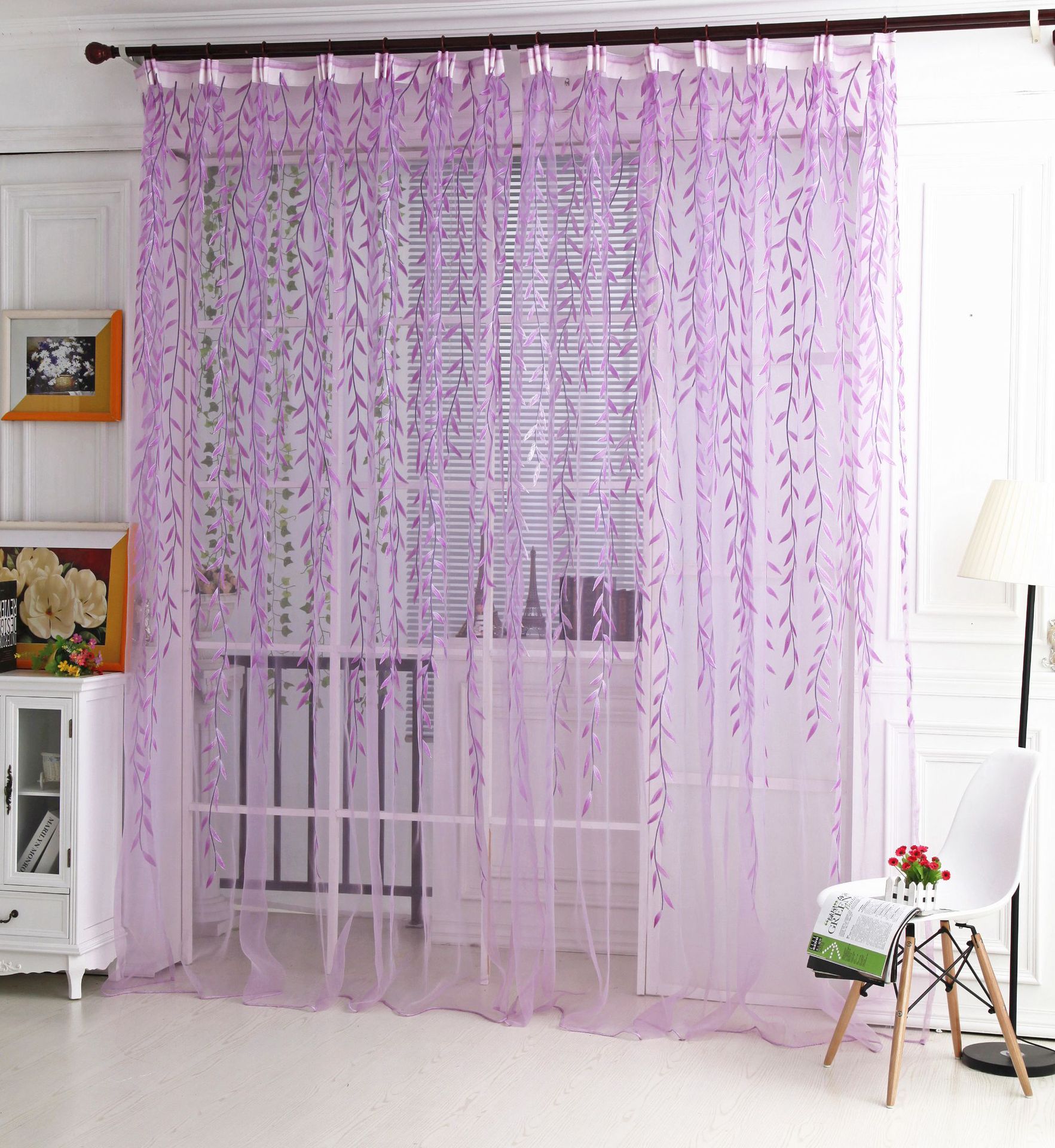 Foreign trade offset printing Willow finished screen curtains can be sized AliExpress Amazon manufacturers wholesale