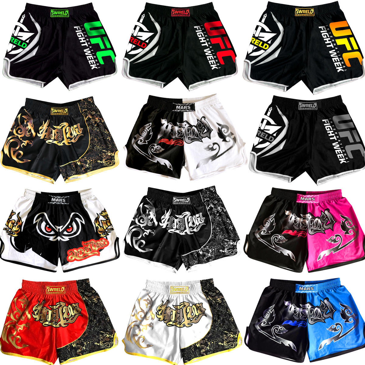 New boxing pants fight MMA comprehensive fighting ufc running sports training fitness quick-drying pants