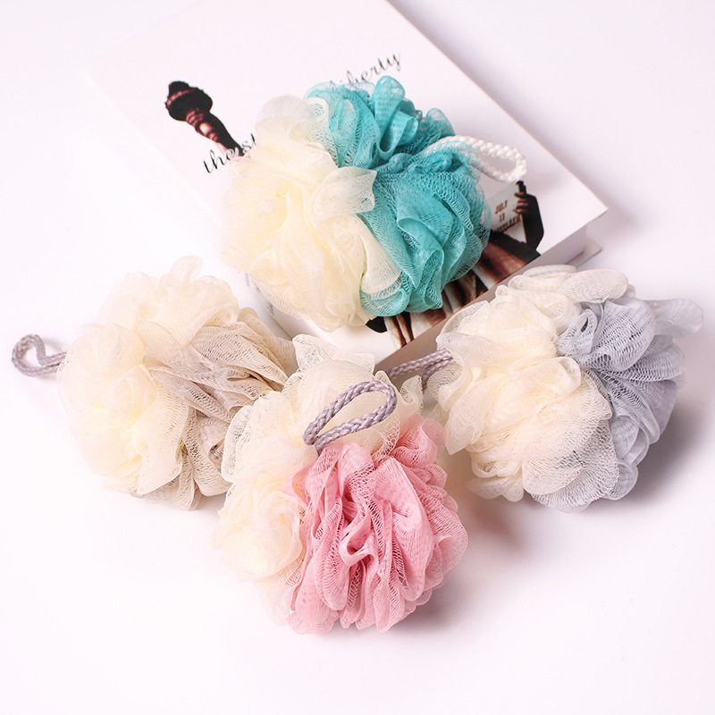 Two-color foaming rich bath ball new color matching large bath flower bath ball bath ball adult bath supplies