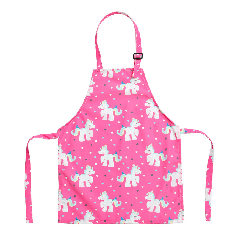 High-end printed apron polyester cotton polyester apron canvas embroidery heat transfer children's apron factory wholesale