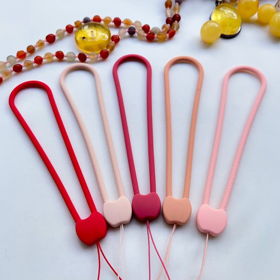 Mobile phone lanyard silicone lanyard liquid lanyard short wristband lanyard anti-loss rope woven stripe non-slip wholesale