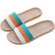 Old three-color men and women couples linen home wood floor summer sandals cotton and linen slippers Four Seasons hemp slippers