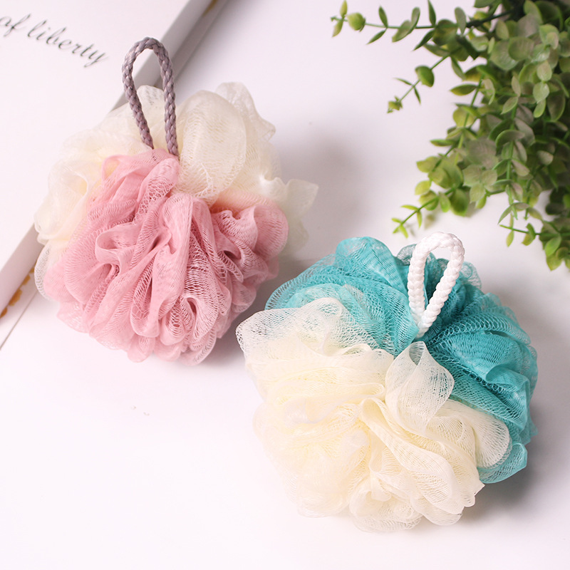 Two-color foaming rich bath ball new color matching large bath flower bath ball bath ball adult bath supplies