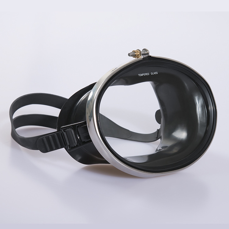 New HD Tempered Glass Stainless Steel Large Frame Diving Equipment Mask Swimming Glasses Snorkeling Three Treasures Fishermen Mirror