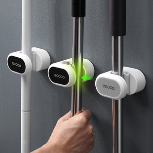 意可可 Morning clip toilet, wall hanging, punching mop, hook hook, mop, fixed buckle, storage no trace